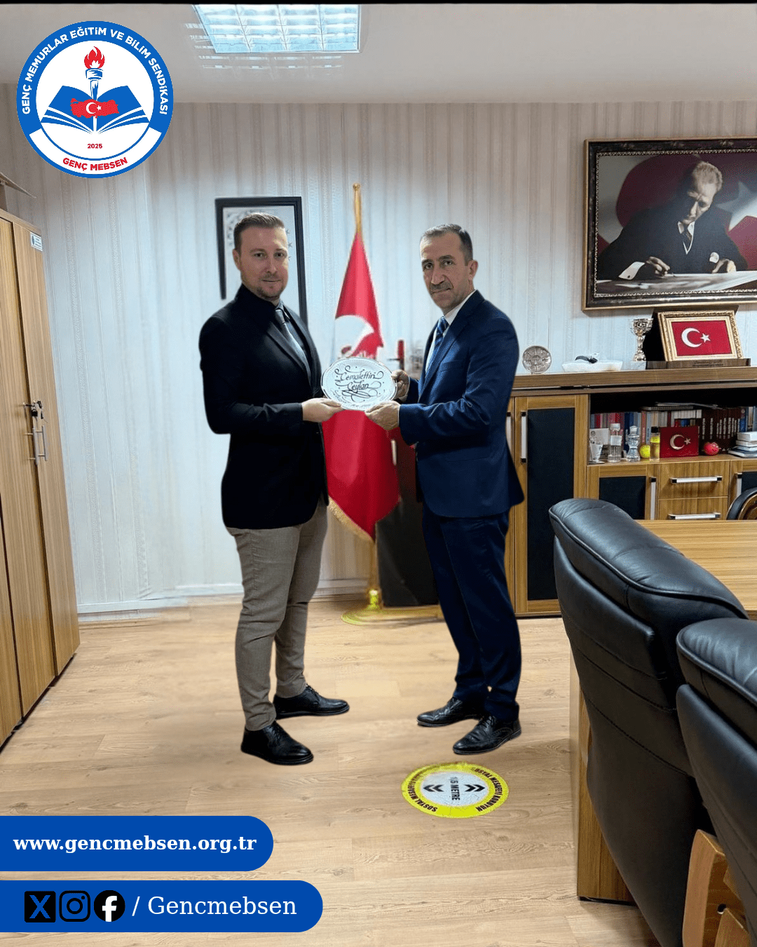 Genç MEBSEN olarak Dörtyol İlçe Millî Eğitim Müdürü Sayın Cemalettin Ceylan’ı makamında ziyaret ettik.